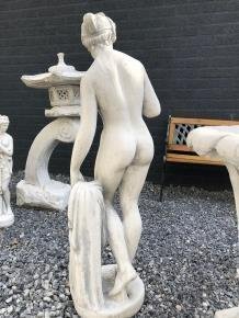 Vol stenen beeld van Venus met appel, tuin beeld - 5