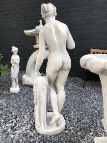 Vol stenen beeld van Venus met appel, tuin beeld - 6