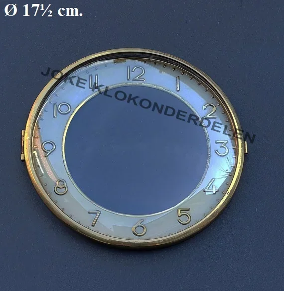 = Pendule deur / wijzerplaat = bol glas =47268 - nr. 1