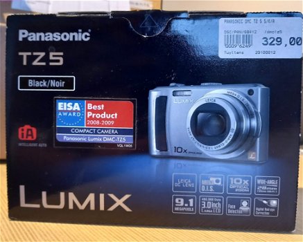 Compact Camera Panasonic Lumix DMC-TZ5 Zwart - 5