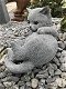 Beeld van een spelende kat , poes,steen, heel leuk, kado - 2 - Thumbnail