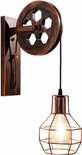 Industriële wandlamp | Katrol lamp vintage | lamp industrieel | muurlamp binnen | Wandverlichting me - 2