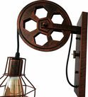 Industriële wandlamp | Katrol lamp vintage | lamp industrieel | muurlamp binnen | Wandverlichting me - 3