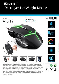 Destroyer FlexWeight Mouse comfortabele muis bij lange games