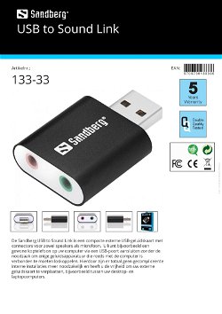 USB to Sound Link compacte externe USB-geluidskaart