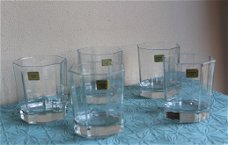 5 Luminarc glazen - vintage - jaren 80