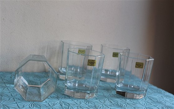 5 Luminarc glazen - vintage - jaren 80 - 3