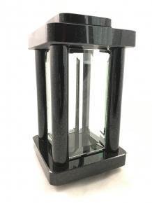 Een graflantaarn, graflamp, mooi strak model,facet glas - 1