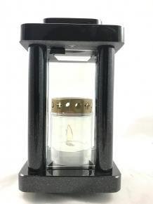 Een graflantaarn, graflamp, mooi strak model,facet glas - 6