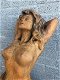 Een prachtig tuin beeld van ontblote vrouw ,gietijzer,rust - 3 - Thumbnail