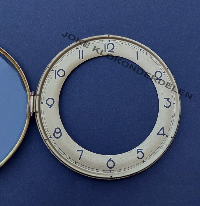 = Pendule deur / wijzerplaat = bol glas =47476 - Afbeelding 2