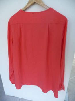 Sojaconcept zacht koraal rode blouse maat XXL. - 1