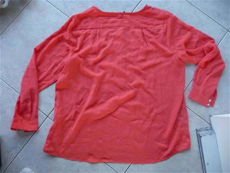Sojaconcept zacht koraal rode blouse maat XXL. - 6