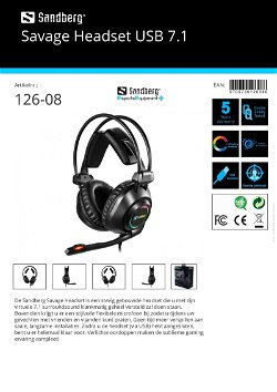 Savage Headset USB 7.1 surroundsound gaming headset