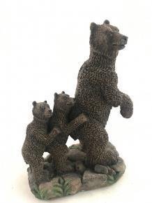 Staande beer met 2 kleintjes achter zich, beer ,kado - 2