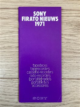 Retro SONY FIRATO NIEUWS 1971 brochure (D717) - 0