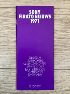 Retro SONY FIRATO NIEUWS 1971 brochure  (D717)