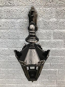 Buitenlamp Turijn, zwart , keramische fitting en glas ,lamp - 2