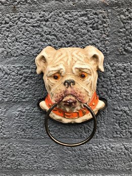 Handdoek houder, ring, met hond, kapstok - 2
