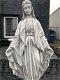 Maria op een sokkel, tuinbeeld Maria, stenen beeld, groot - 6 - Thumbnail