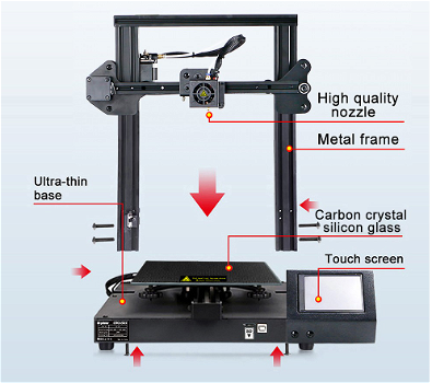 CREASEE CS30 3D Printer, 3.5inch Touch Screen, 3 Step Quick - 7