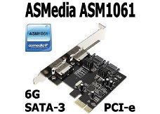 ASMedia ASM1061 6G SATA eSATA PCI-e Controller | SSD | Win10