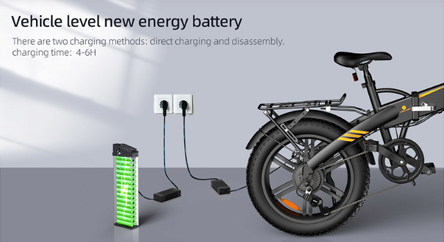 ADO A20F XE 250W 10.4 AH Lithium-Ion Battery E-bike - Black - 6