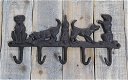 Kapstok, hanger met honden , van gietijzer - 3 - Thumbnail