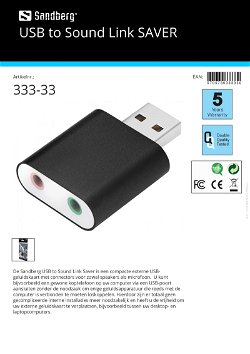 USB to Sound Link SAVER compacte externe USB-geluidskaart
