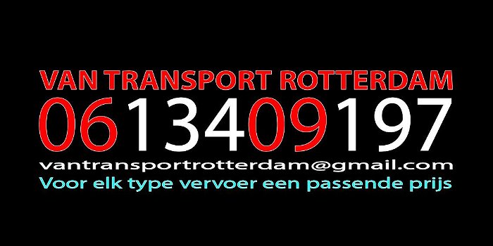 Meubeltransport of verhuisbus met chauffeur nodig? Bel Van Transport Rotterdam 0613409197 - 3