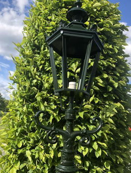 Buitenlamp, lantaarn Amsterdam , aluminium groen, 320 cm. - 2