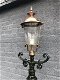 Buitenlamp, lantaarn, aluminium met koperen ronde kap, 240 . - 4 - Thumbnail