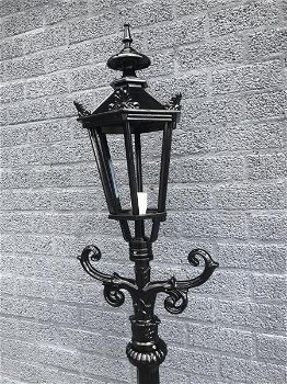 Buitenlamp,park lamp, lantaarn en glas, aluminium,235 cm - 2