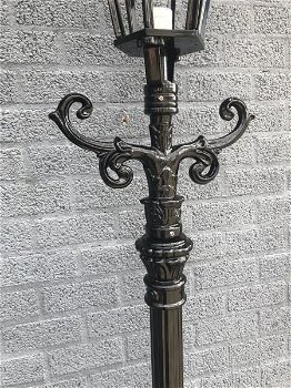 Buitenlamp,park lamp, lantaarn en glas, aluminium,235 cm - 4