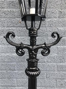 Buitenlamp,park lamp, lantaarn en glas, aluminium,235 cm - 5