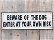 Groot gietijzeren bord beware of the dog , hond - 0 - Thumbnail