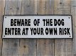 Groot gietijzeren bord beware of the dog , hond - 1 - Thumbnail