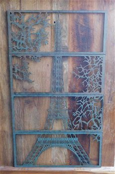 Groot metalen wandornament,e Eiffeltoren, Parijs, deco - 1