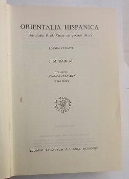 Orientalia Hispanica Volumen I Arabica-Islamica Pars Prior - 1