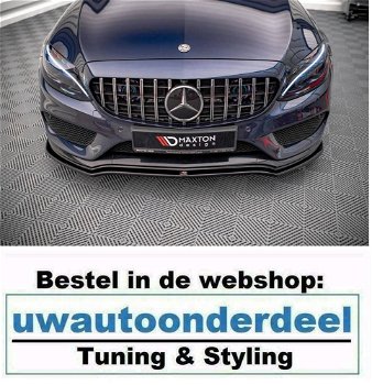 Mercedes C Klasse W205 AMG Line Spoiler Lip Splitter - 0