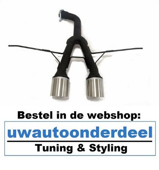 Diffuser inzetstuk compleet Met Uitlaat Golf 6 R20 R32 Look - 1