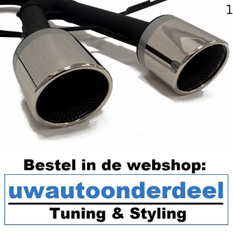 Diffuser inzetstuk compleet Met Uitlaat Golf 6 R20 R32 Look - 3