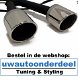 Diffuser inzetstuk compleet Met Uitlaat Golf 6 R20 R32 Look - 3 - Thumbnail