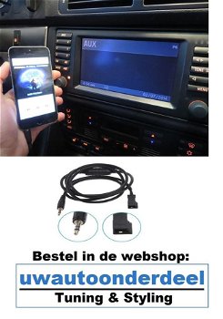 Aux in adapter Bmw E39 E46 E38 E53 X5 Navigatie 16:9 Ipod - 0