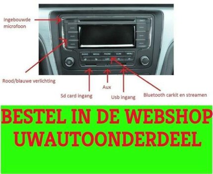 Golf 5 6 Polo 6R Caddy Tsi Bluetooth Radio Cd Usb Sd Aux Eos - 0
