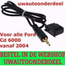 Aux input kabel Ford Cd6000 Mp3 speler Iphone 4 5 5s Ipod