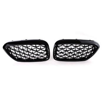 Bmw 5 Serie G30 G38 Sport Nieren Grill Diamond Zwart Chrome - 1