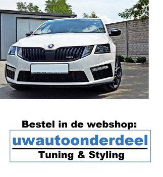 Maxton Design Skoda Octavia RS MK3 Spoiler Splitter Lip - 2