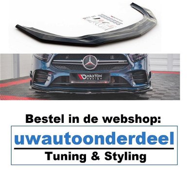 Maxton Design Mercedes A35 AMG Spoiler Lip Splitter - 0