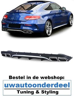 Mercedes C205 Coupe C63 AMG Look diffuser uiltaat - 0